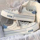 Serenity – trendy canvas sneakers met plateauzool