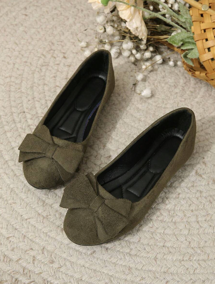 Comfort Ballerinas with Bow Detail and Soft Fit
