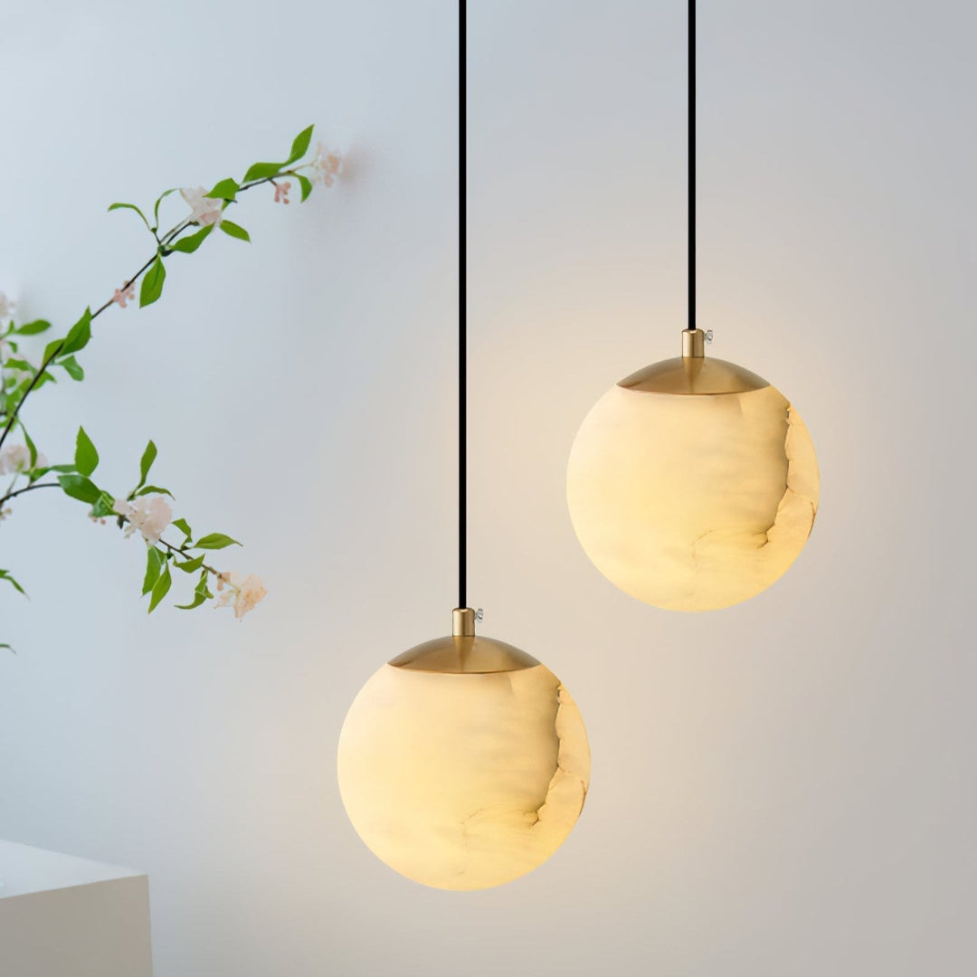 Luxe Alabaster Pendant Light - Elegance and Atmospheric Lighting