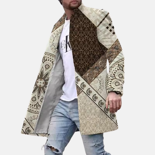 Grafický kabát s nádychom streetwearu