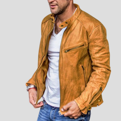 Men's Jacket with Stand-Up Collar