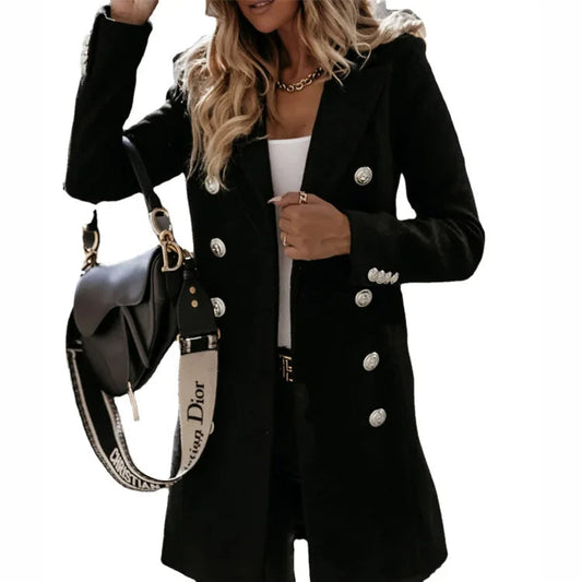 Abrigo largo elegante para mujer