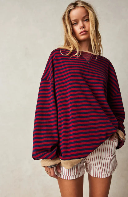 Striped Sweatshirt for Women