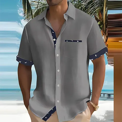 Summer Shirt with Short Sleeves for Men