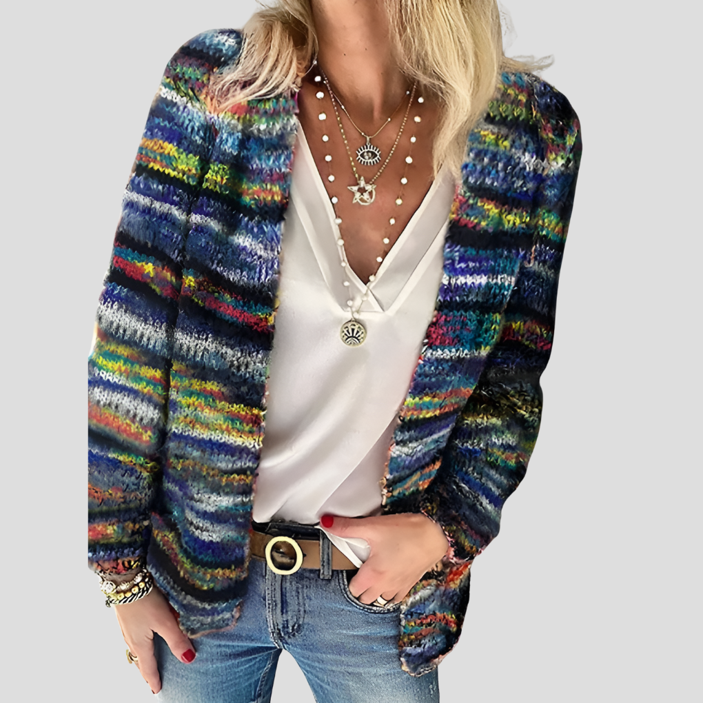 Gestrickter bunter Cardigan