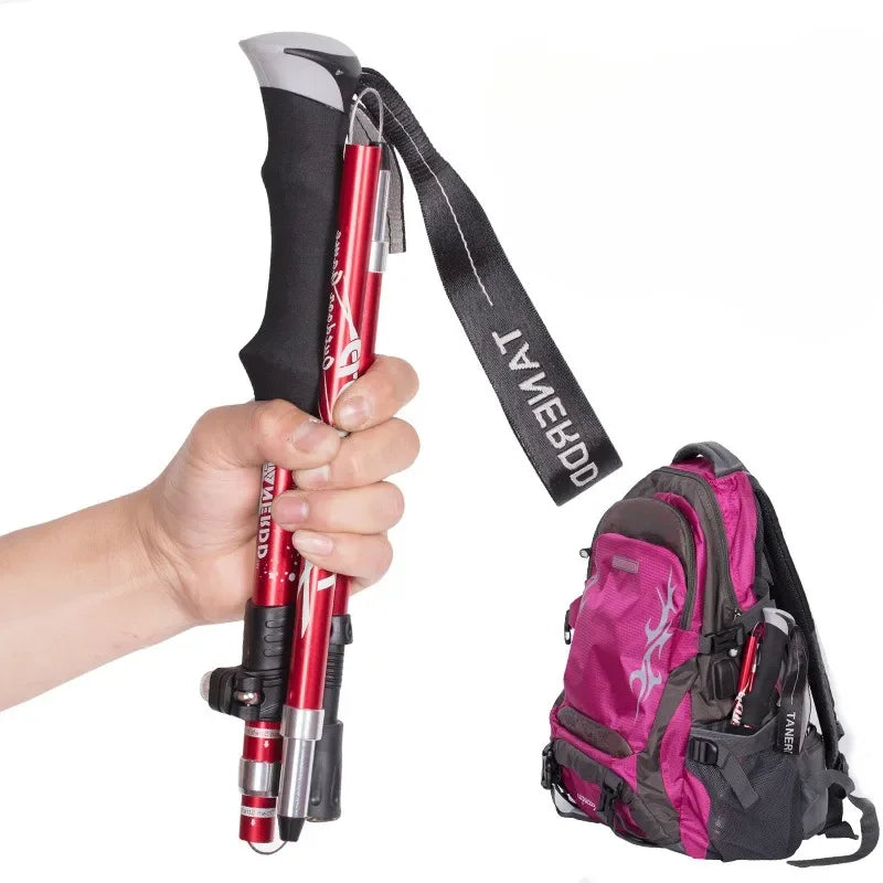 Folding Aluminium Telescopic Walking Stick for Outdoor & Seniors