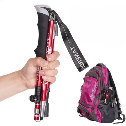 Folding Aluminium Telescopic Walking Stick for Outdoor & Seniors