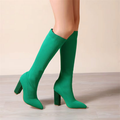 Knee-High Stretch Boots for Women