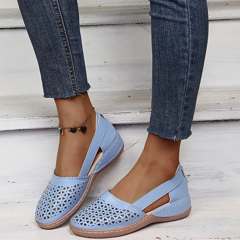 Vintage Slip-On Wedge Sandals for Women