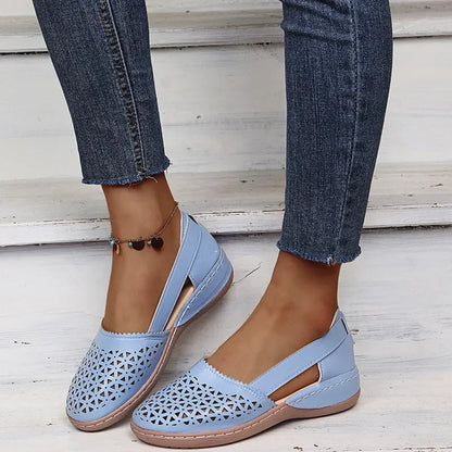 Vintage Slip-On Wedge Sandals for Women