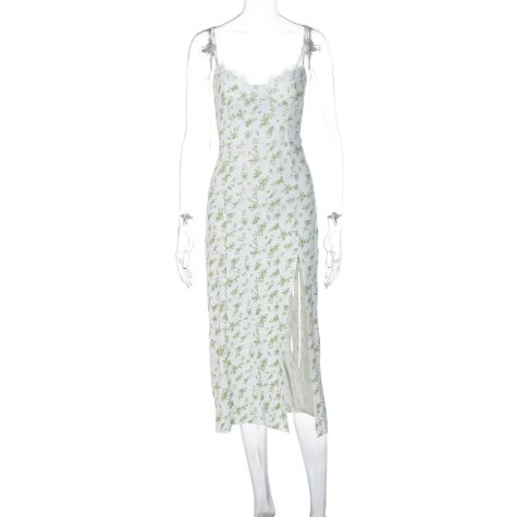 Summer Dress with Flowers - Light and Comfortable