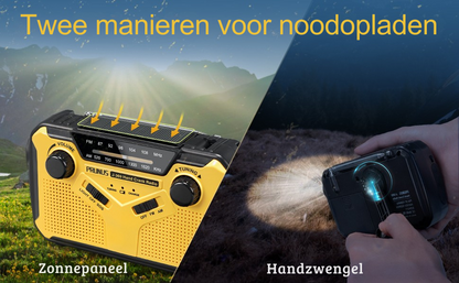 Portable Solar & Dynamo Emergency Radio with LED and Power Bank