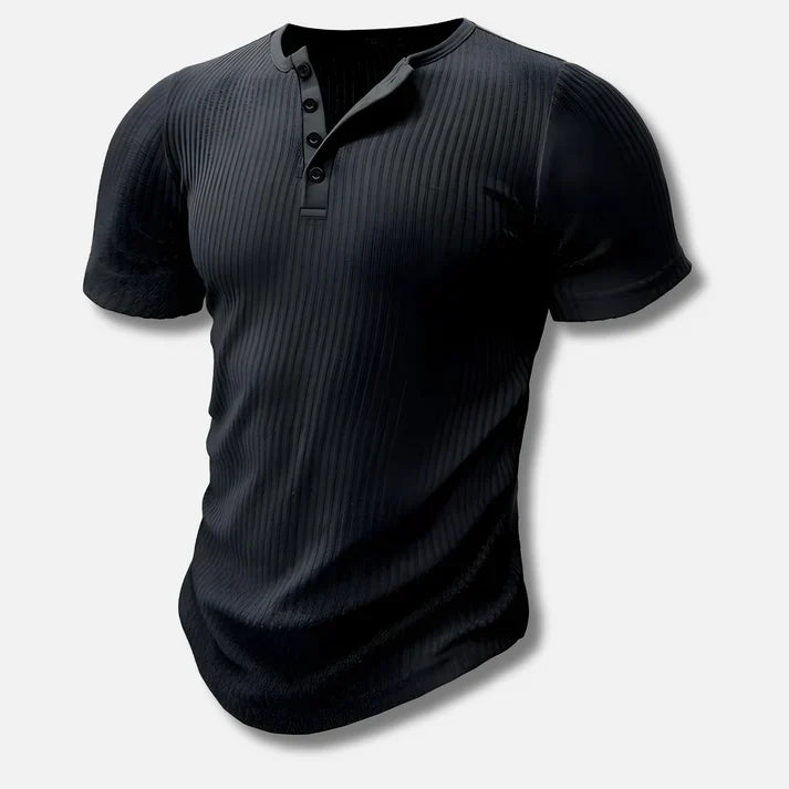 Camiseta de hombre con cierre de botones