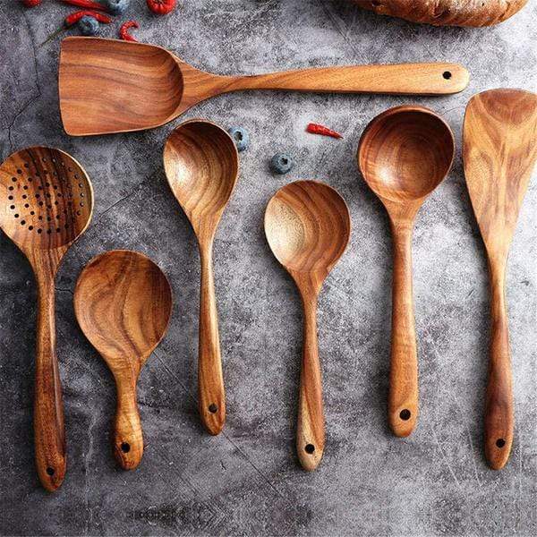 Set da cucina in legno naturale – Cucina sostenibile e raffinata