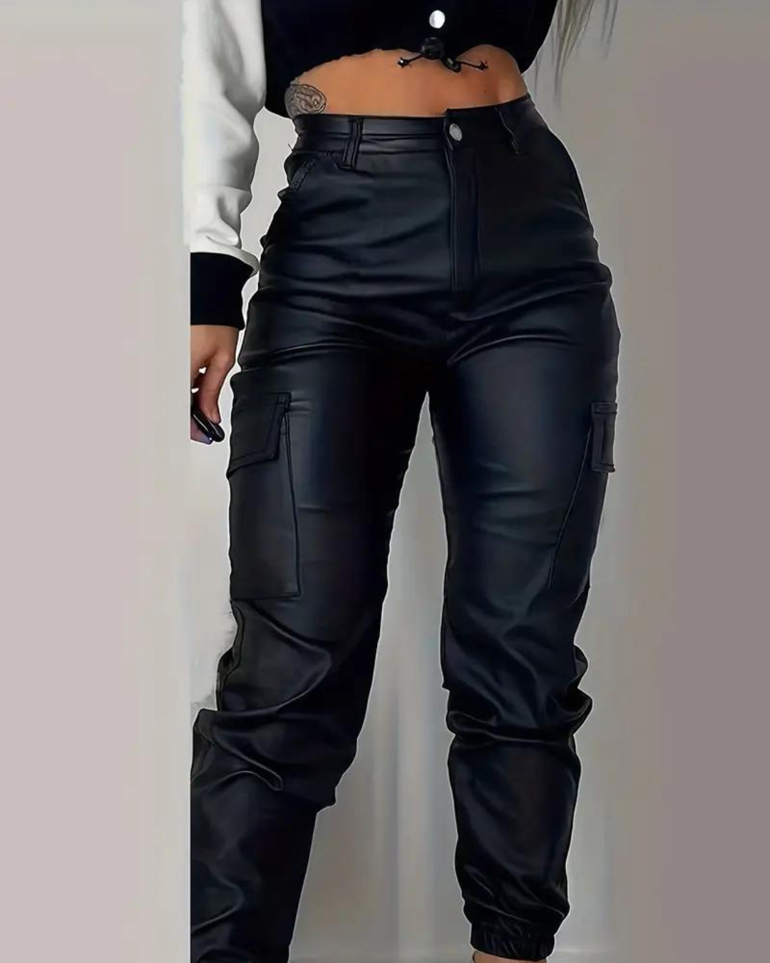 Leather Cargo Ladies' Trousers - Lisa