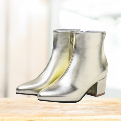Ash - Stylish silver ankle boots for women