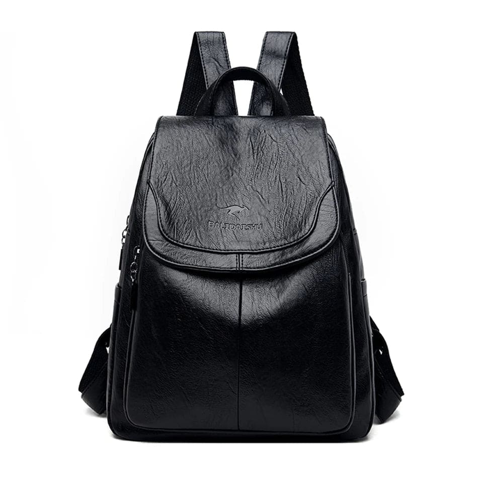 Leather sturdy backpack for women - Xeres