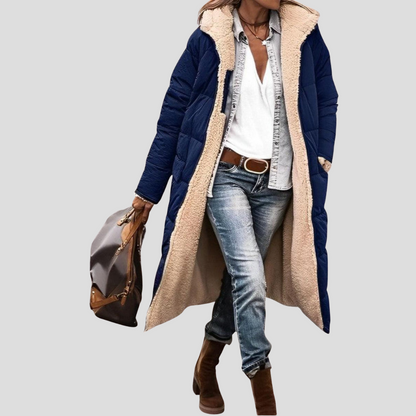 Long Reversible Winter Coat for Women