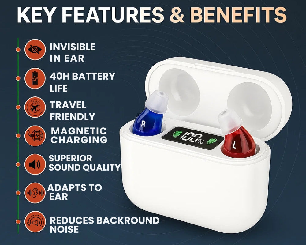 Invisible Hearing Amplifier for Seniors – Clear Sound & Comfortable Daily Use