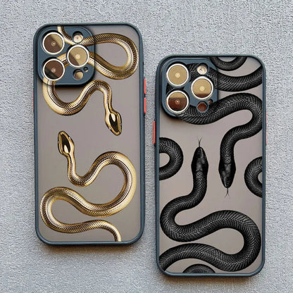 Cover per telefono con motivo a serpente – Design sottile e ammortizzante