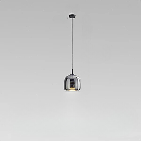 Minimalistisk pendellampe i glass - gjennomsiktig lys