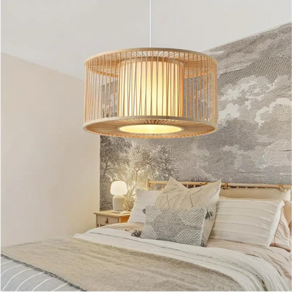 Bamboo Pendant Lamp Night Butterfly