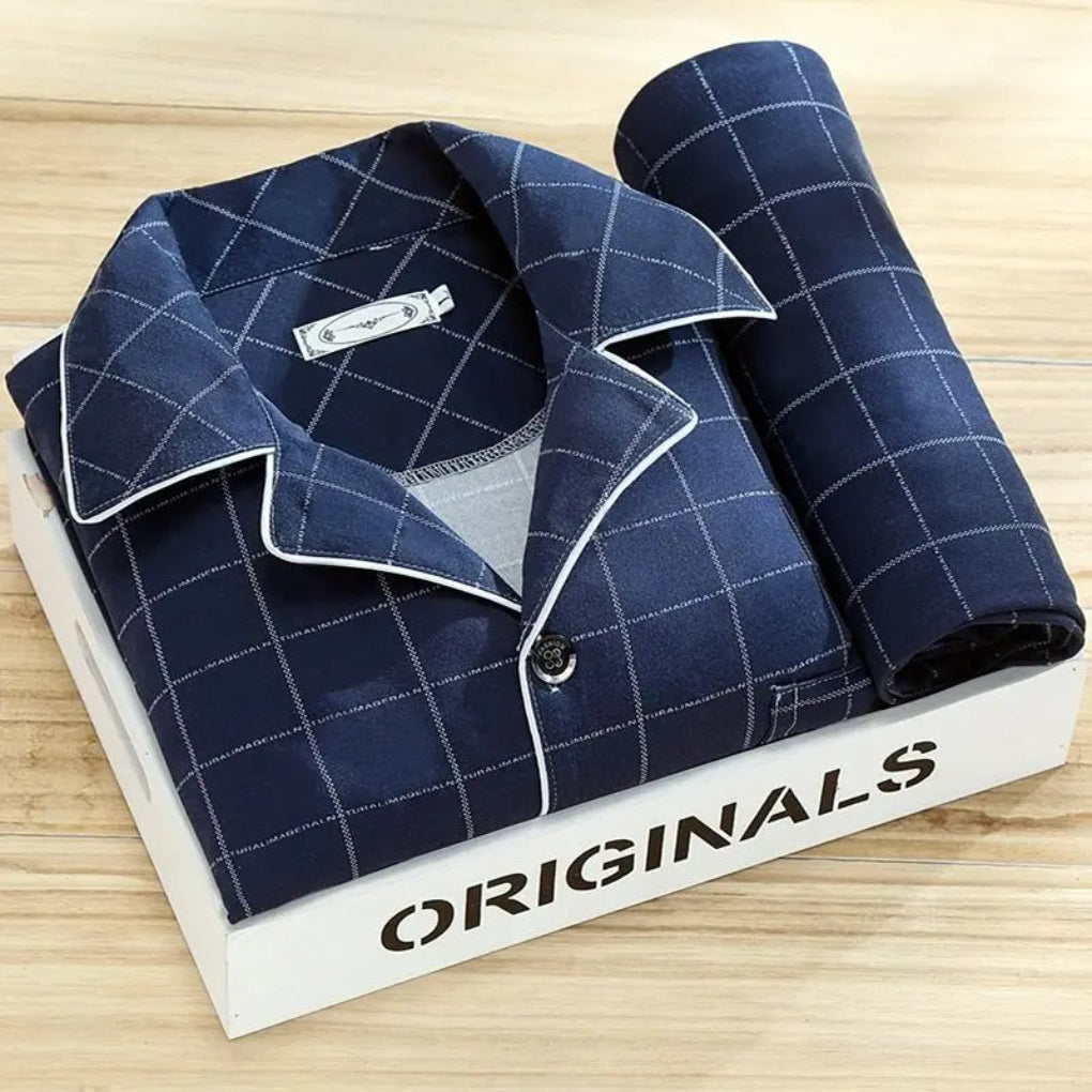 Pyjama set with shirt and button closure - Rex
