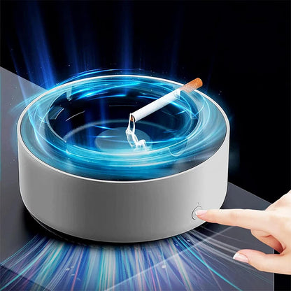 Cenicero purificador de aire con extracción de humo – Compacto y silencioso para interiores