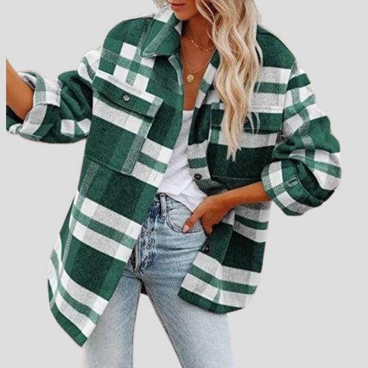 Sobrecamisa de cuadros para mujer