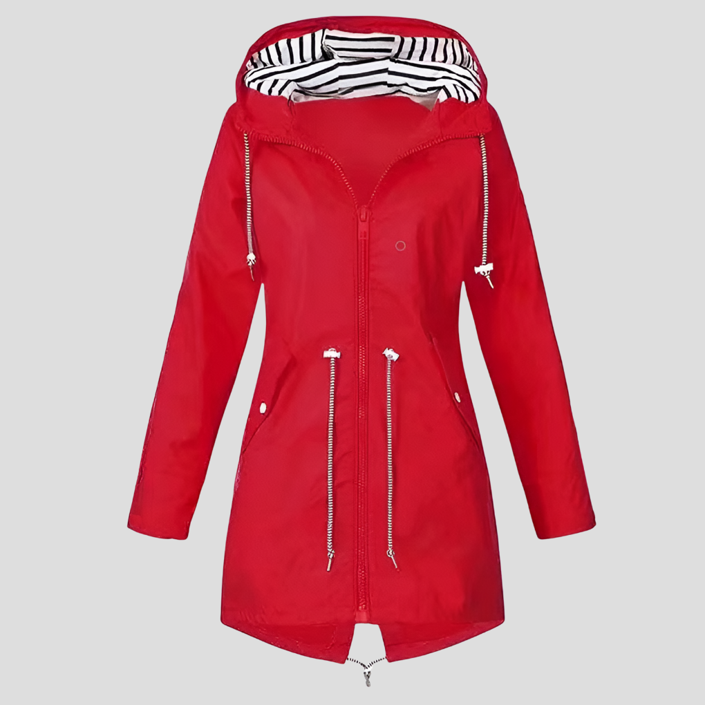 Wasserdichte Damenjacke mit Kapuze