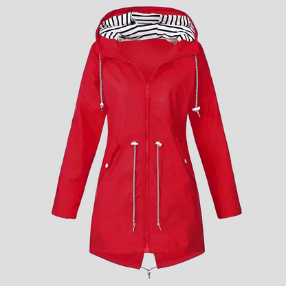 Wasserdichte Damenjacke mit Kapuze