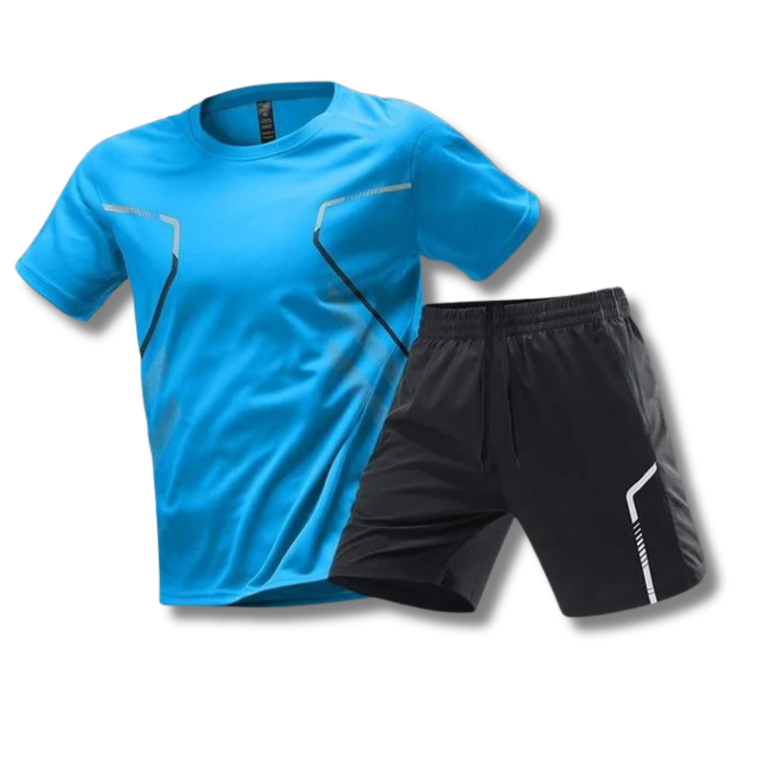 Conjunto de roupa desportiva para homem – calções e t-shirt