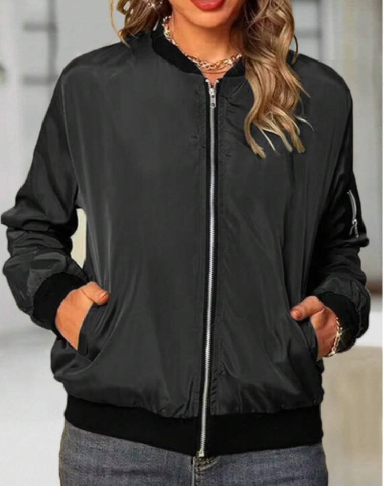 Mila - Stylish bomber jacket with sheen