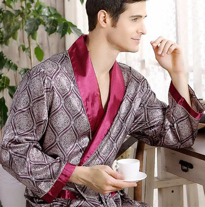 Satin Luxury Bathrobe for Men - Santino