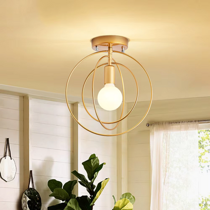 Luxury Gold Ring Ceiling Lamp