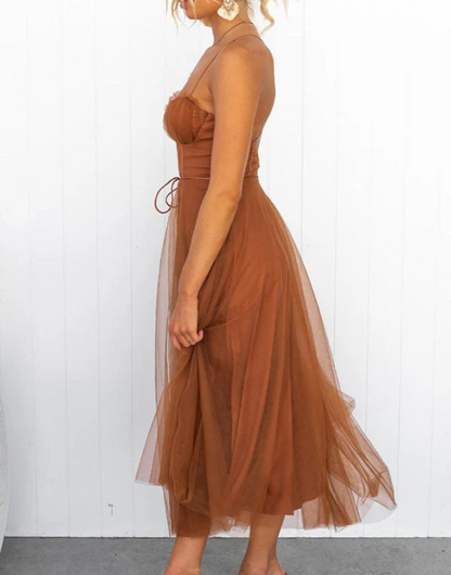 Sleeveless Maxi Dress with V-Neck
