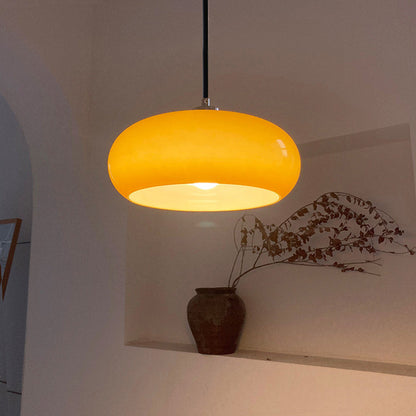 Stijlvolle glazen hanglamp met uniek ontwerp