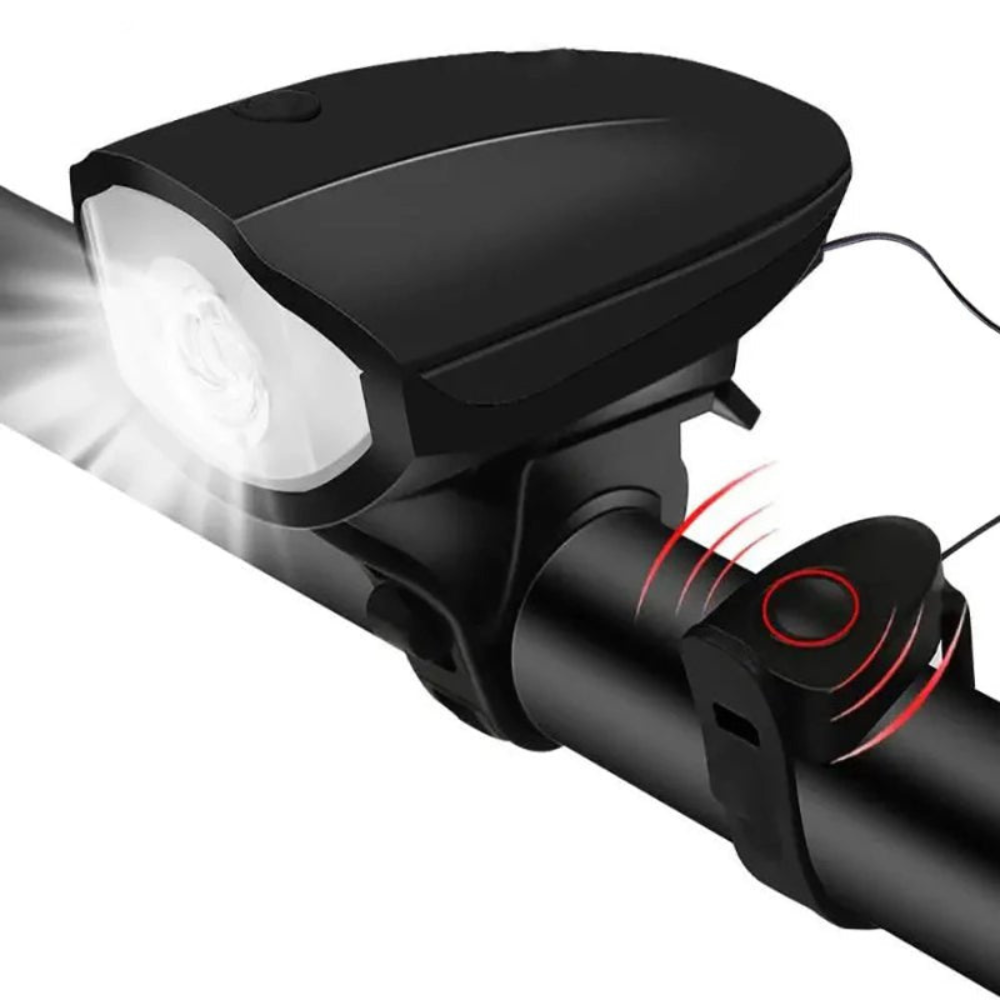 Luz para bicicleta | 3 em 1, LED recarregável | Buzina, elevada visibilidade