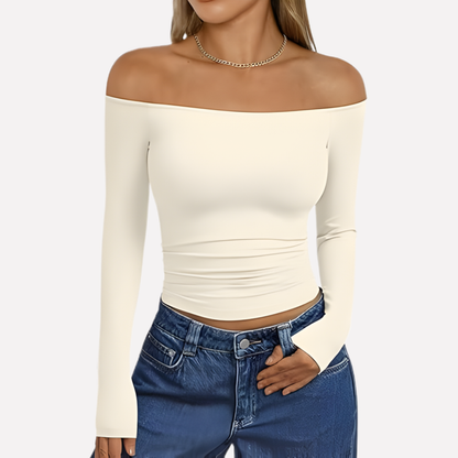 Women’s Off-The-Shoulder Long Sleeve Top