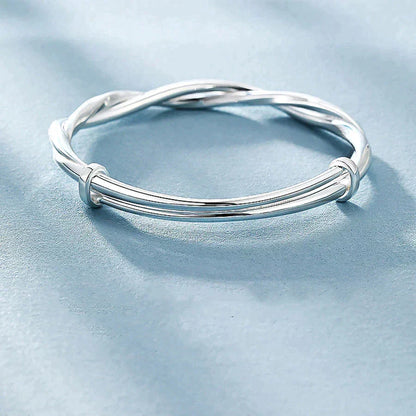 Twisted Silver Bracelet - Carrie