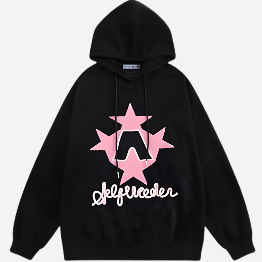 Felpa con cappuccio oversize da donna con grafica