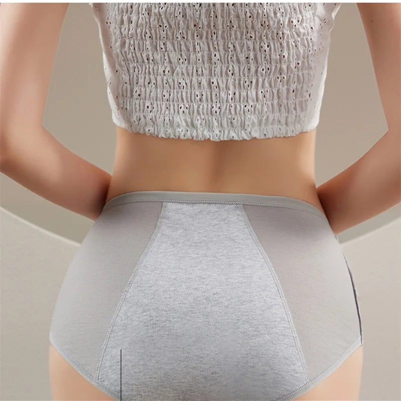 Leak-proof high-waisted menstrual underwear