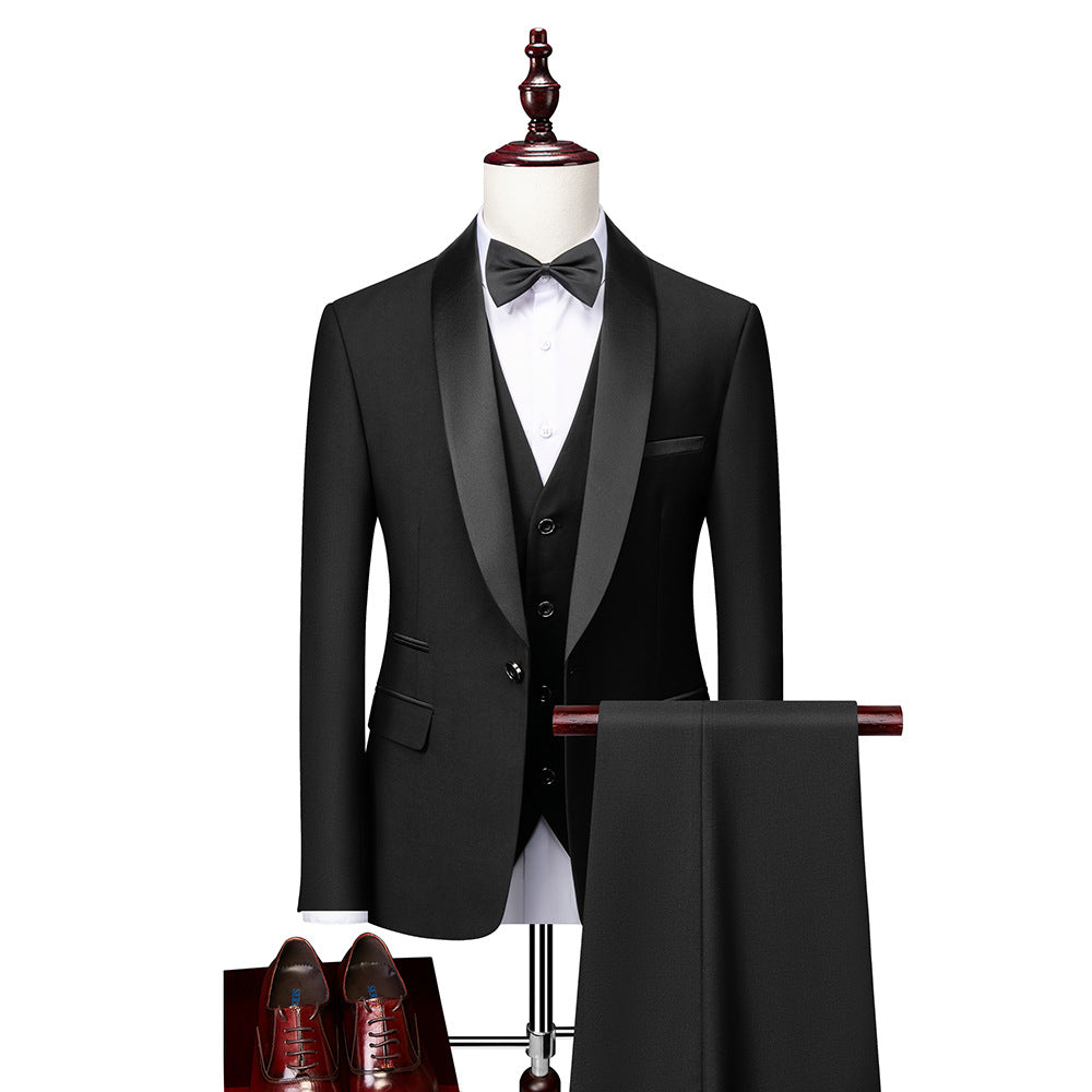 3-piece slim fit suit set for men