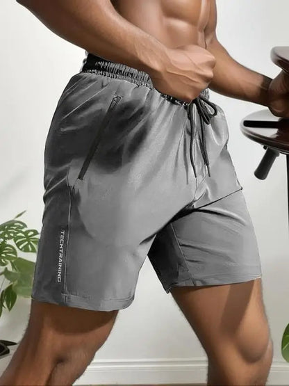 Men's Summer Shorts with High Waist and Letter Print