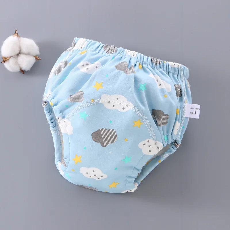 Reusable Baby Nappy Pants with Waterproof 6-Layer Crotch