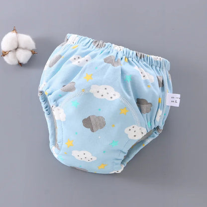 Reusable Baby Nappy Pants with Waterproof 6-Layer Crotch