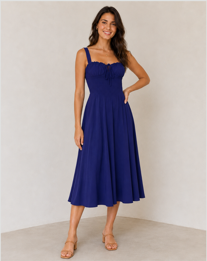 Jessy - Midi dress with corset and side split