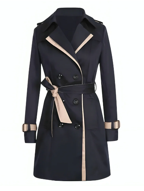 Long trench coat with belt for women - Willow