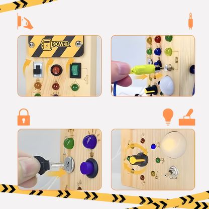 Montessori Activity Board with LED Lights
