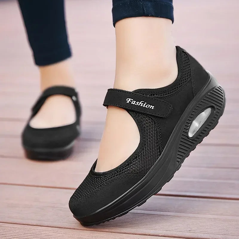 Lightweight Women's Sneakers with Wedge Heel